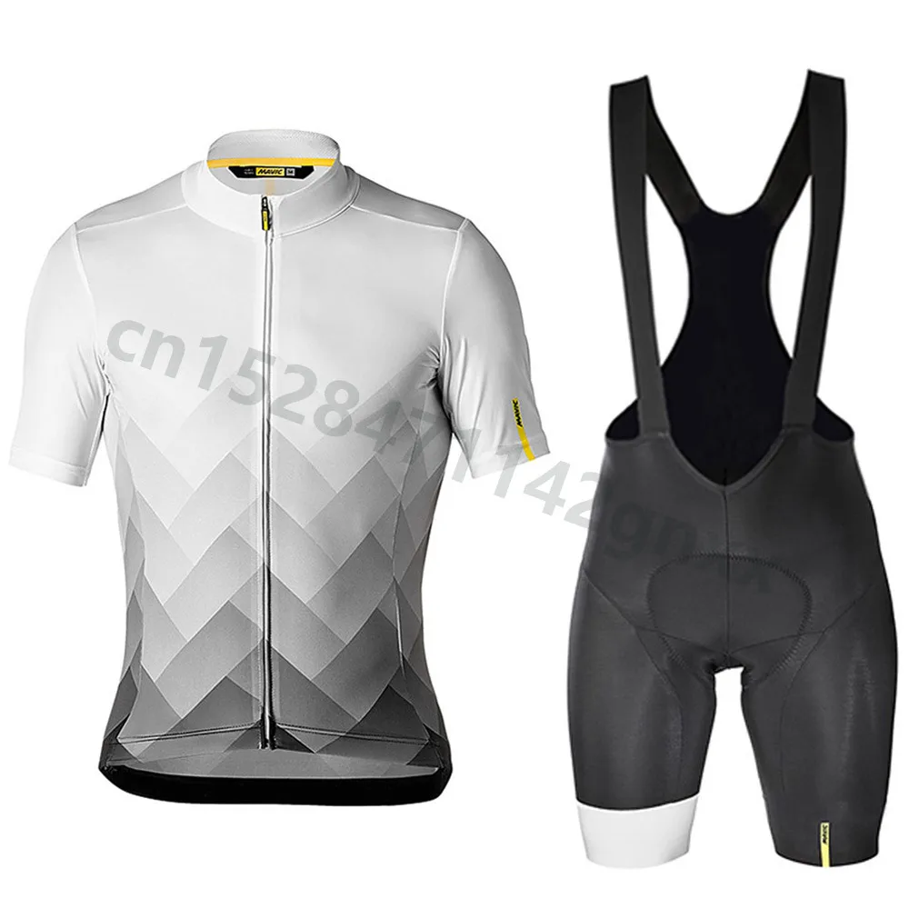 New Mavic Summer Cycling Jersey Set Breathable Team Racing Sport Bicycle Jersey Mens Cycling Clothing Short Bike Jerseys NW