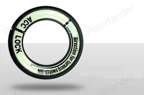 Украшение кольцо для ключей наклейка светящаяся на зажигание переключатель