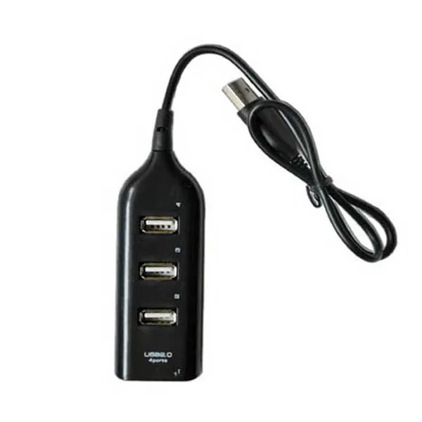 

Универсальный 4-портовый адаптер USB 2,0 Hub с кабелем, высокоскоростной мини-концентратор, разъем, разветвитель, Кабель-адаптер для ноутбука