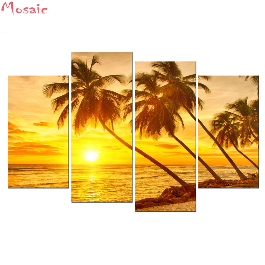 

Diamond painting"sunrise coconut"Cross Stitch kit 5d diy Diamond Embroidery diamond mosaic pattern wall picture home Decoration