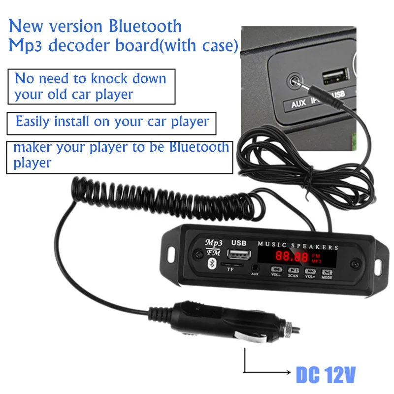 Автомобильный Bluetooth MP3 плеер 12 В декодер плата автомобильный модуль FM радио