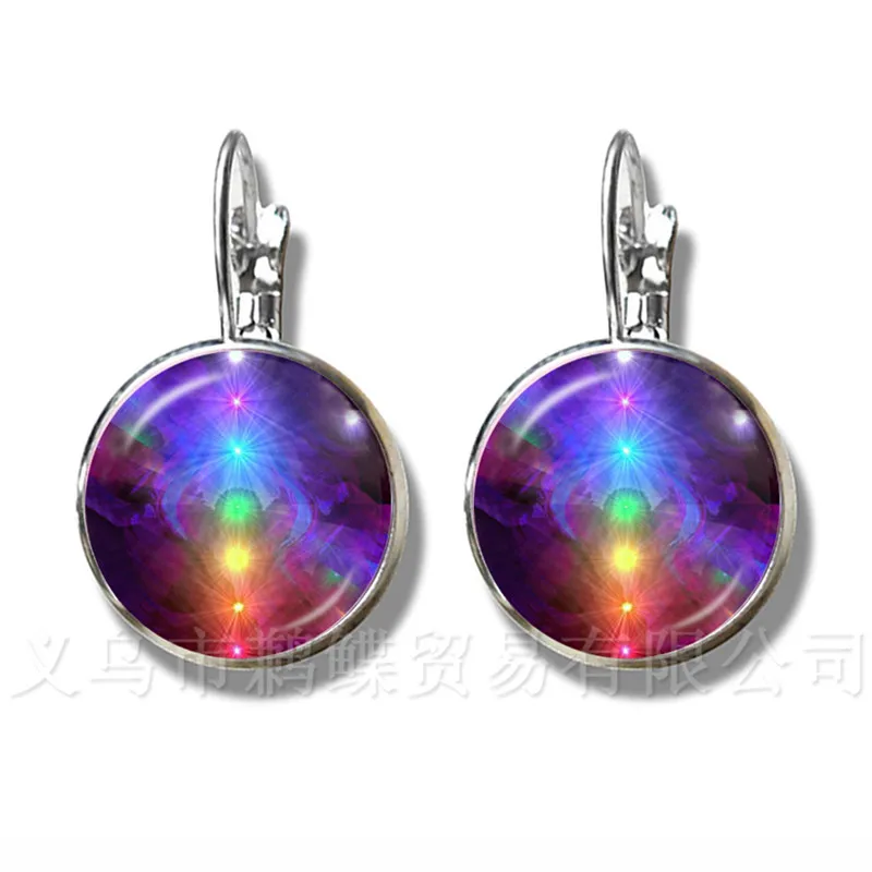 Классические серьги с символами чакр Zen Charms модные украшения для йоги ювелирные