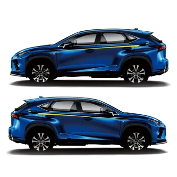 World Datong автомобильный Стайлинг, Спортивная Автомобильная наклейка для Lexus NX200 NX300h Mark Levinson, автомобильная индивидуальная наклейка для кузова, внешние аксессуары - Название цвета: Blue car