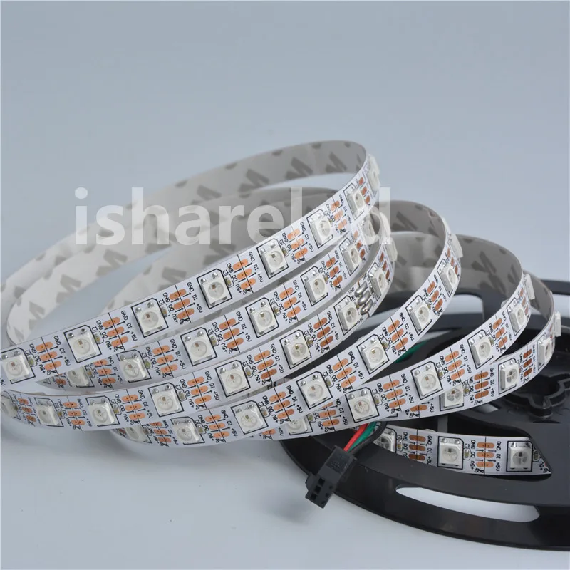 1/5 м DC5V SK6812 WS2812B 60leds/m черный Белый SMD 5050 RGB Мечта адресуемых цветов пикселей