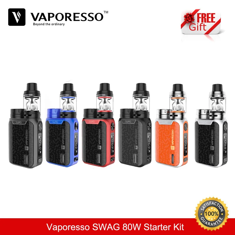 Набор электронных сигарет Vaporesso Swag 18650 TC коробка мод с 3,5 мл NRG Vape Танк GT Core испаритель Набор для начинающих VS Voopoo Drag