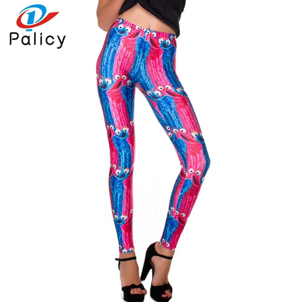Palicy Fashion Autumn Legging Casual 3D Printed Women leggings Sexy Ladies Pink Pencil Fitness Pants Blue Cartoon Spandex