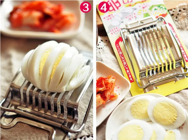 Из нержавеющей Стали Кухонные Гаджеты Вареное Яйцо Срез Резак Разделе Грибами