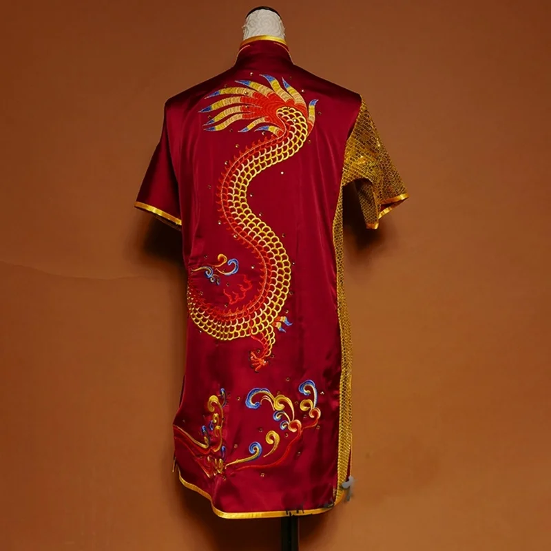 Костюм для китайского мальчика 2019 летняя одежда кунг-фу детский блестящий костюм