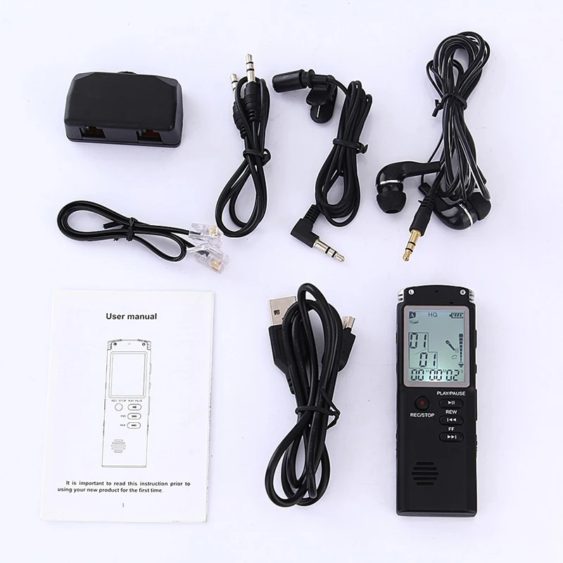 EStgoSZ Original Voice Recorder USB Professional 96 Hours Dictaphone Digital Audio With WAV MP3 Player 8G/16G | Электроника