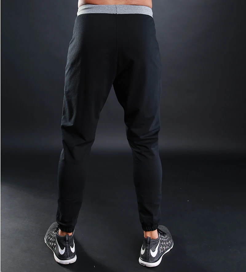 LANTECH Длинные мужские брюки Jogger Фитнес упражнения эластичные узкие брюки модные повседневные Карманные молнии для мужчин