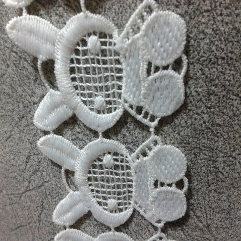 1 ярд вышивка кружева ткань сделай сам свадебное платье белый кролик Кружева