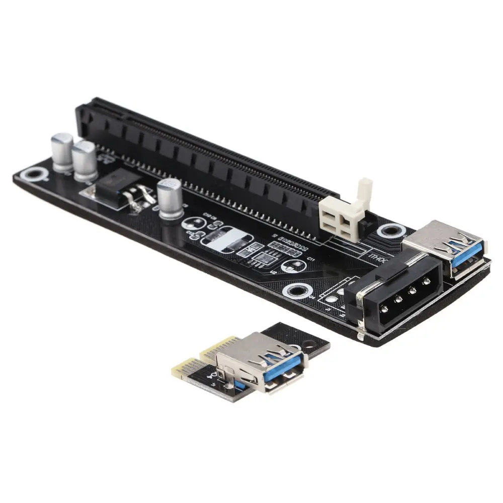 Плата расширения PCI E Express 1x до 16x USB 3 0 адаптер с кабелем питания SATA кабель для