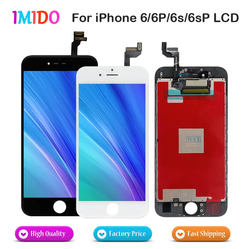 20 шт./лот AAA+++ ЖК-экран для Apple iPhone 6 6S Plus OEM дисплей с сенсорным экраном дигитайзер сборка Белый Черный DHL EMS