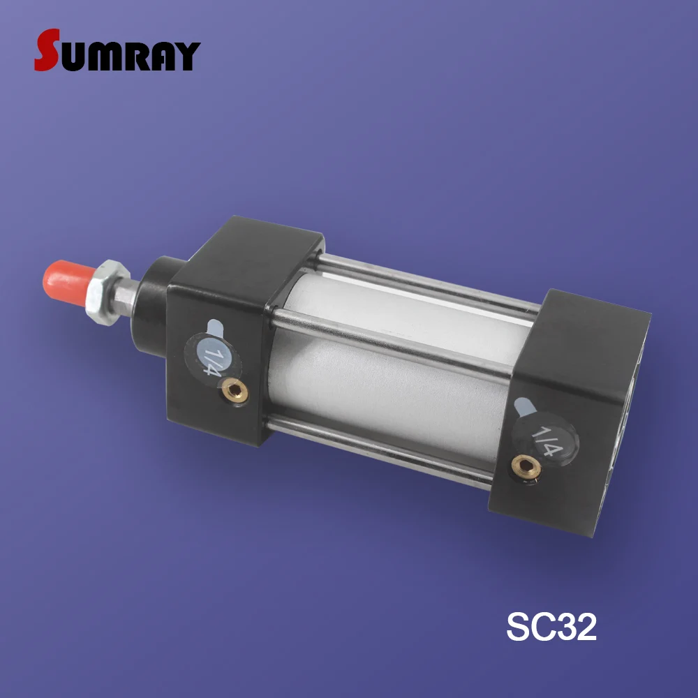Пневматический цилиндр SUMRAY типа SC диаметр 32 мм 25/50/75/100/125/150/175/200/250/300