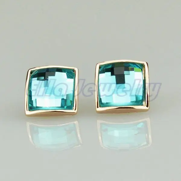 Оптовая продажа оригинал Italina Rigant женские серьги гвоздики с австрийскими синими