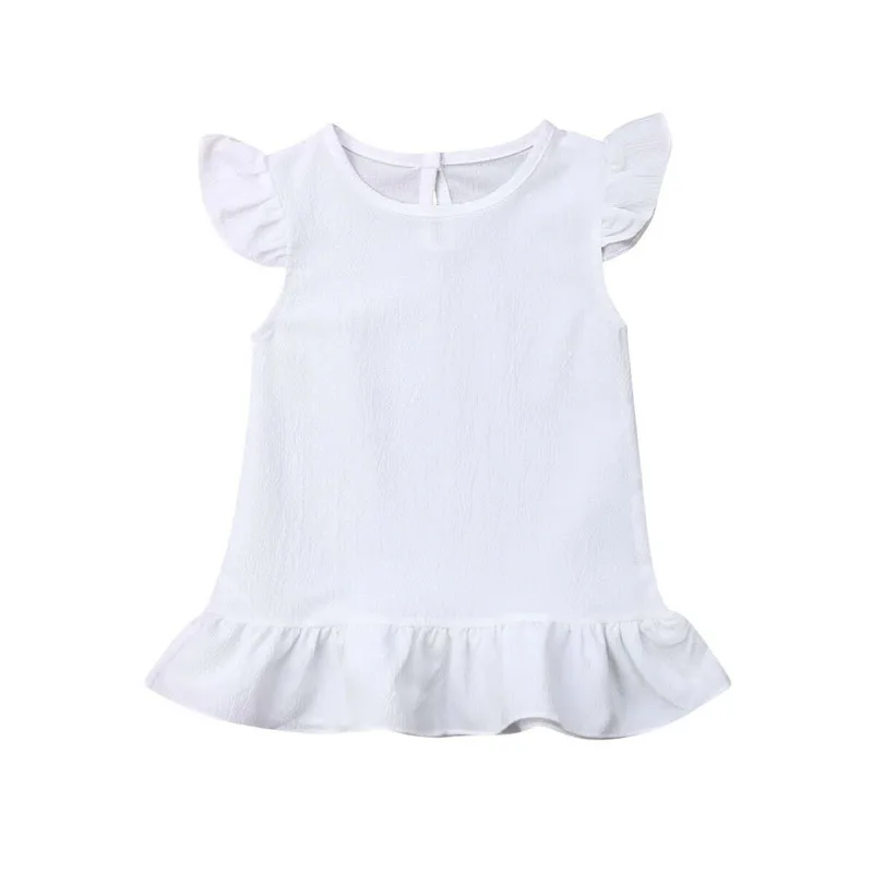 Одежда без рукавов для маленьких девочек однотонная шифоновая новорожденных