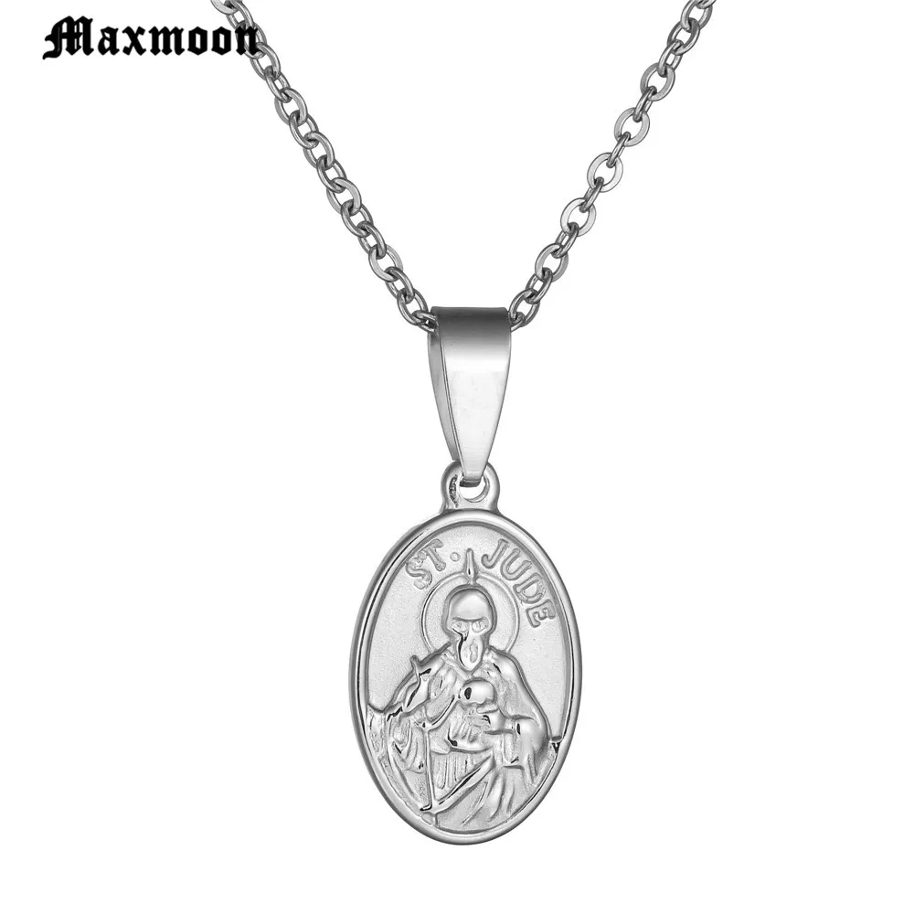 Старинный серебряный цвет Maxmoon золотой нержавеющая сталь ST. Ожерелье с подвеской