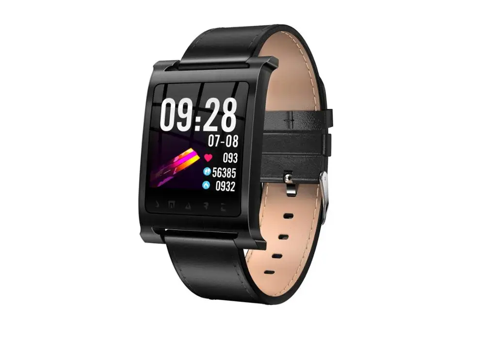 leather black K6 Модные Смарт-часы 1.3" HD Цвет сердечный ритм кровяное давление кислородные часы фитнес-часы для мужчин и женщин PK P68 - Цвет: leather black