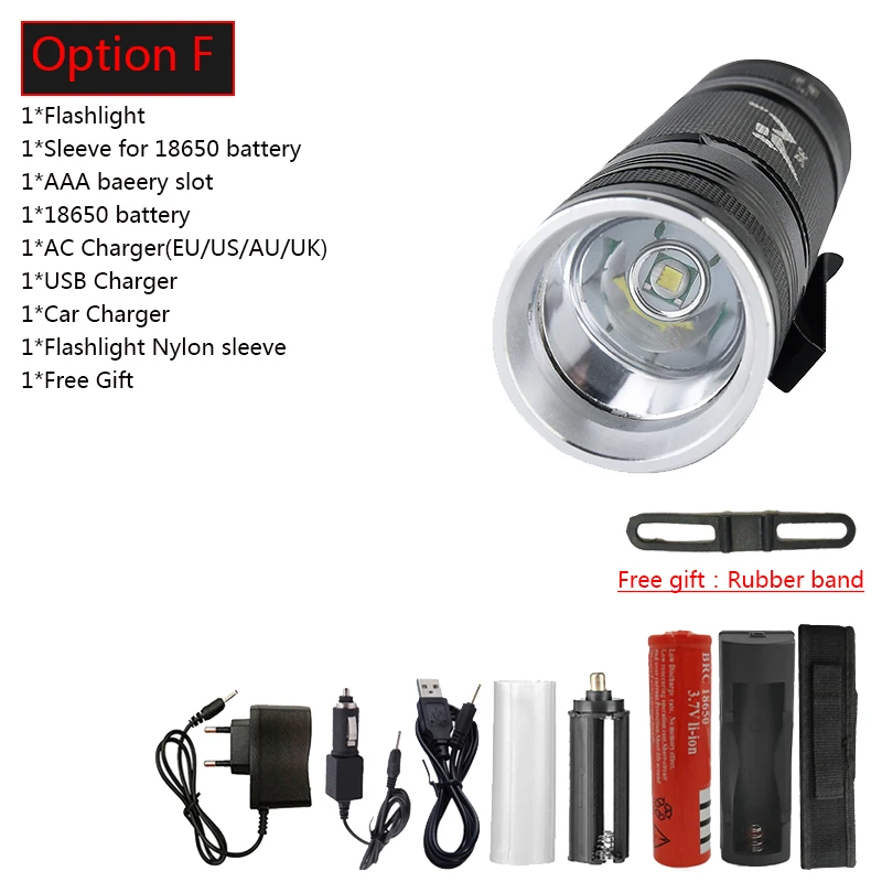 Option F Litwod Z20D84 светодиодный светильник-вспышка для дайвинга 4000лм XM-T6 подводный светильник-вспышка s водонепроницаемый портативный фонарь светильник s светильник для дайвинга фонарь - Emitting Color: Option F