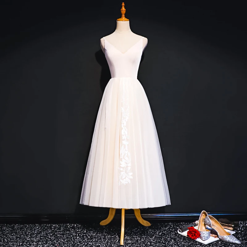 Новинка 2019 года Роскошные пикантные платья подружек невесты с v-образным вырезом