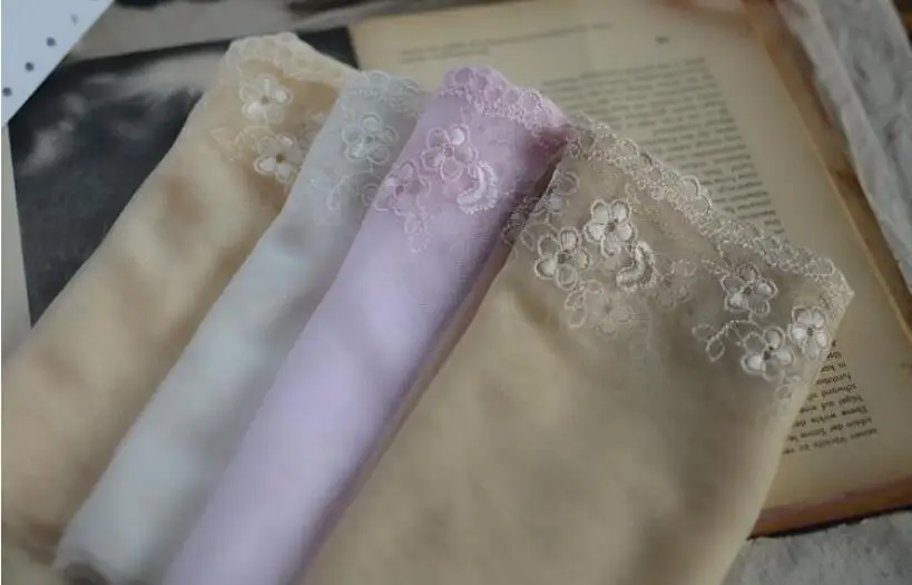 

Ультратонкая кружевная вышивка, 5 м/лот, аксессуары для детской одежды