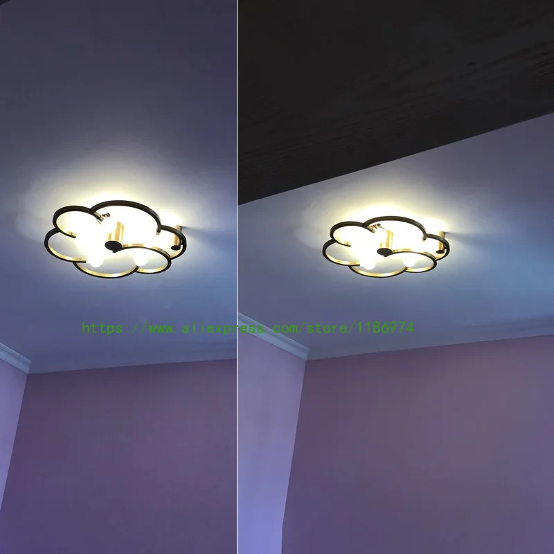 Потолочный светильник в американском стиле медный простой для гостиной спальни