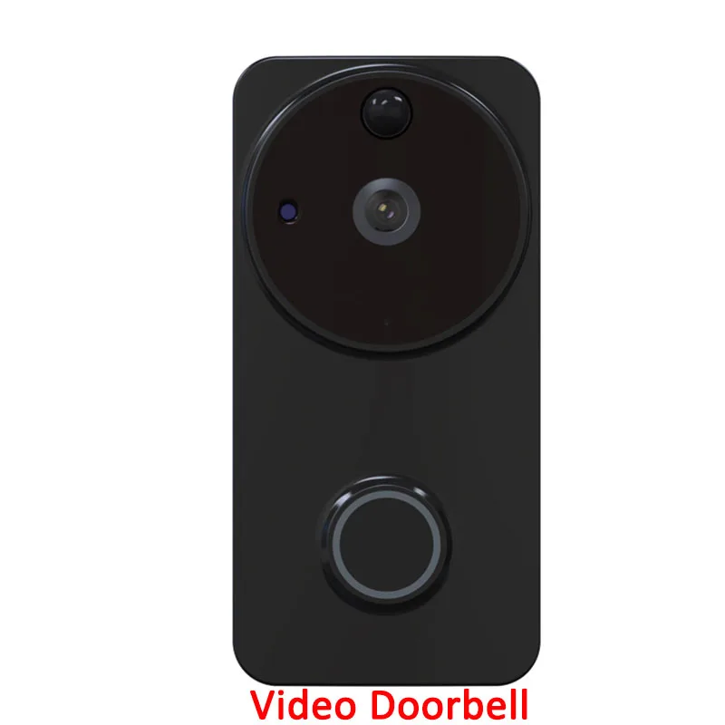 Белый 1080P IP54 открытый Tuya батарея питание кольцо Смарт Wi-Fi включен видео дверной звонок Камера PIR обнаружения движения работает Alexa Google - Цвет: Белый