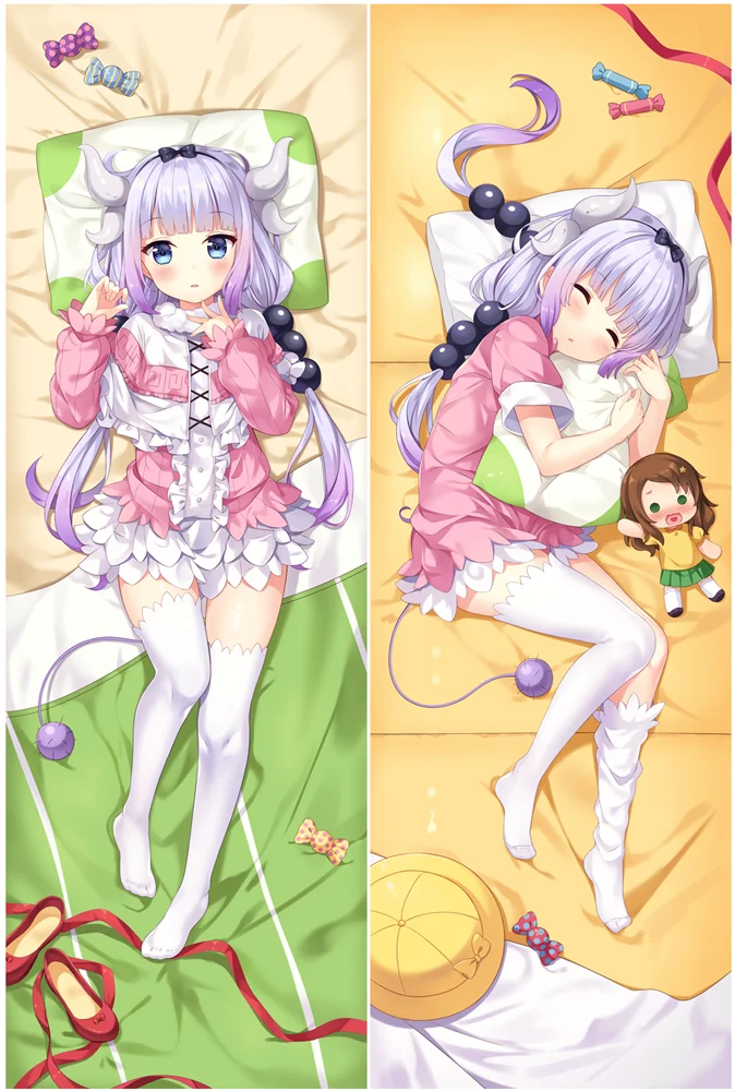 Miss Kobayashi's Dragon Maid Tohru Kanna Kamui японское аниме дакимакура наволочка для тела 150 см/160