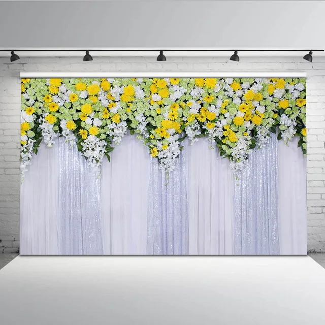 

Vinyl Background Photography Wedding Backdrop Flower Photo Backdrops for Photo Studio Wedding Props MW-112