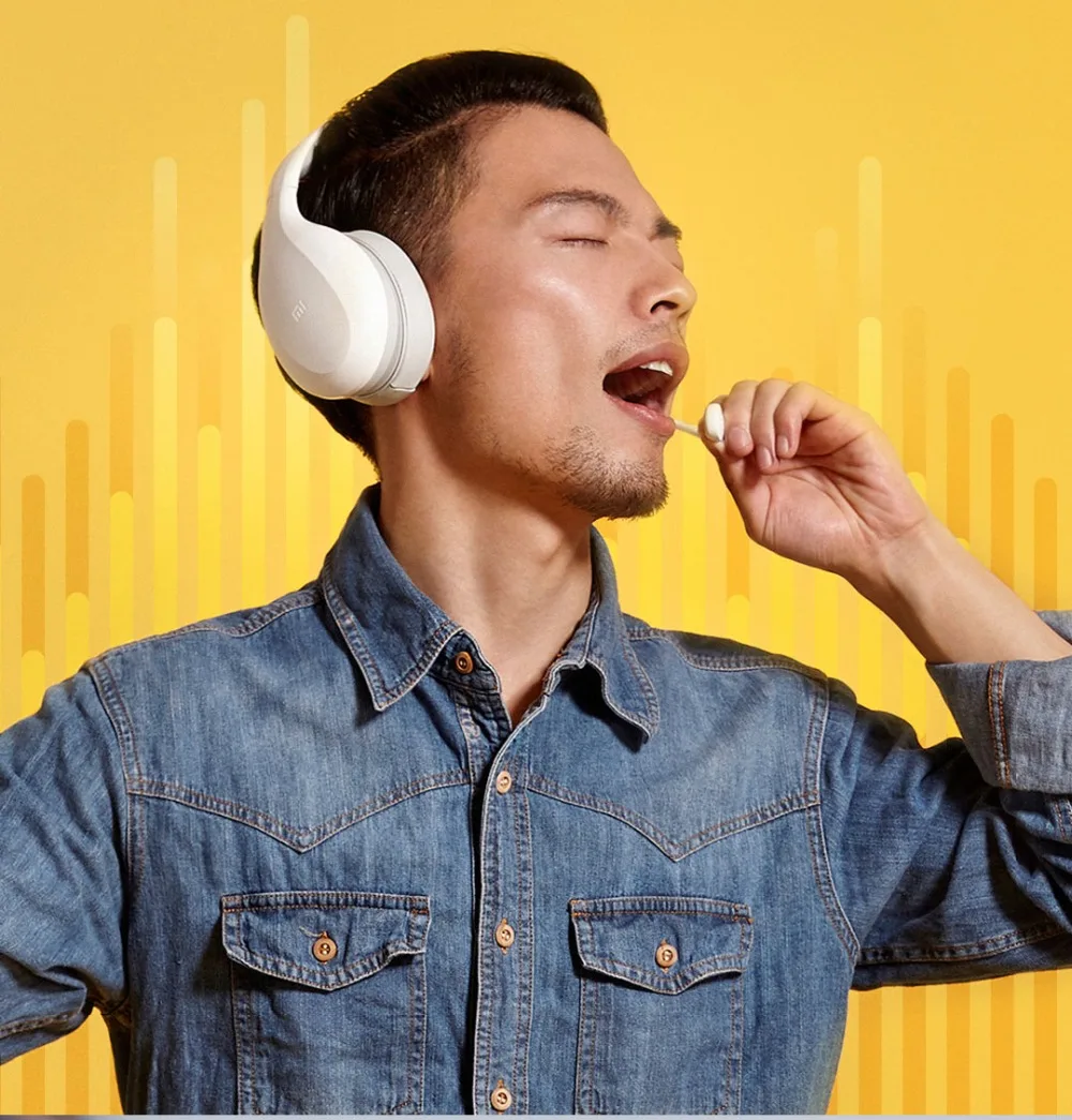 Оригинальные Xiao mi наушники Bluetooth наушники модные караоке mi Беспроводная bluetooth-гарнитура с mi cophoneHead-Mount White