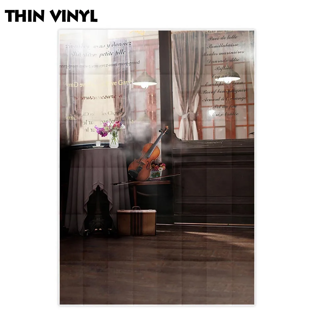 Студийный фон для фотосъемки Allenjoy с изображением Кофейни углов окна цветов