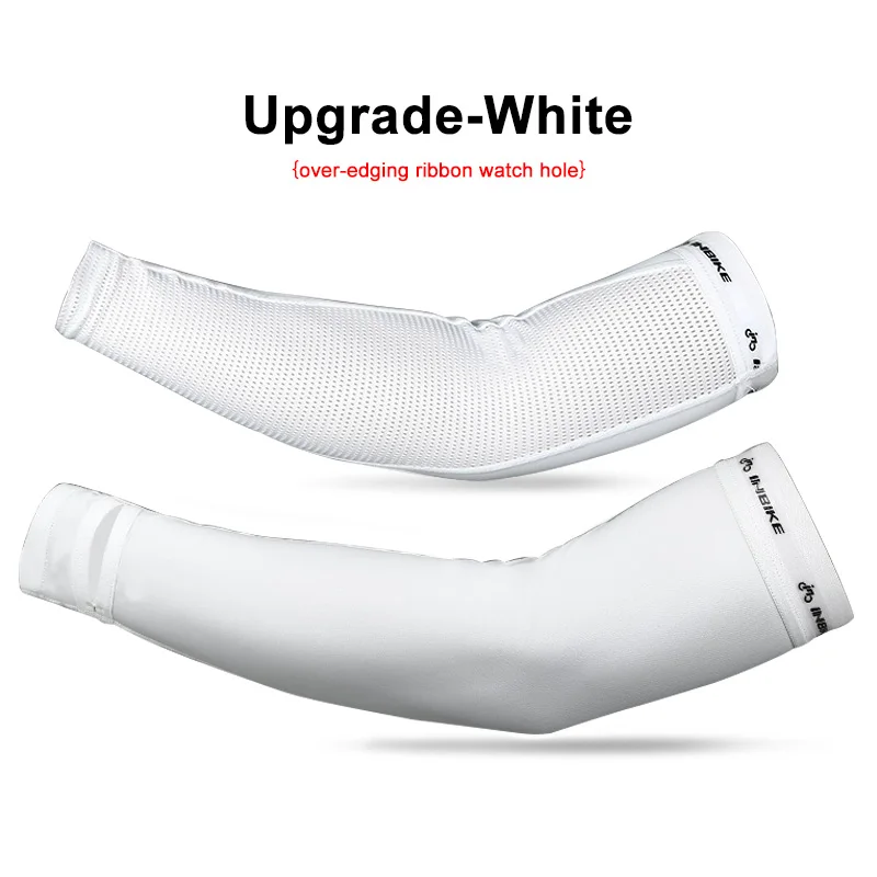 White Upgrade INBIKE 2 шт./компл. Ciclismo Велоспорт, защита от солнца УФ-Защита Велосипед Велосипедный спорт Armwarmers для подвижных игр на свежем воздухе спортивные велосипедные Пеший Туризм - Цвет: White Upgrade