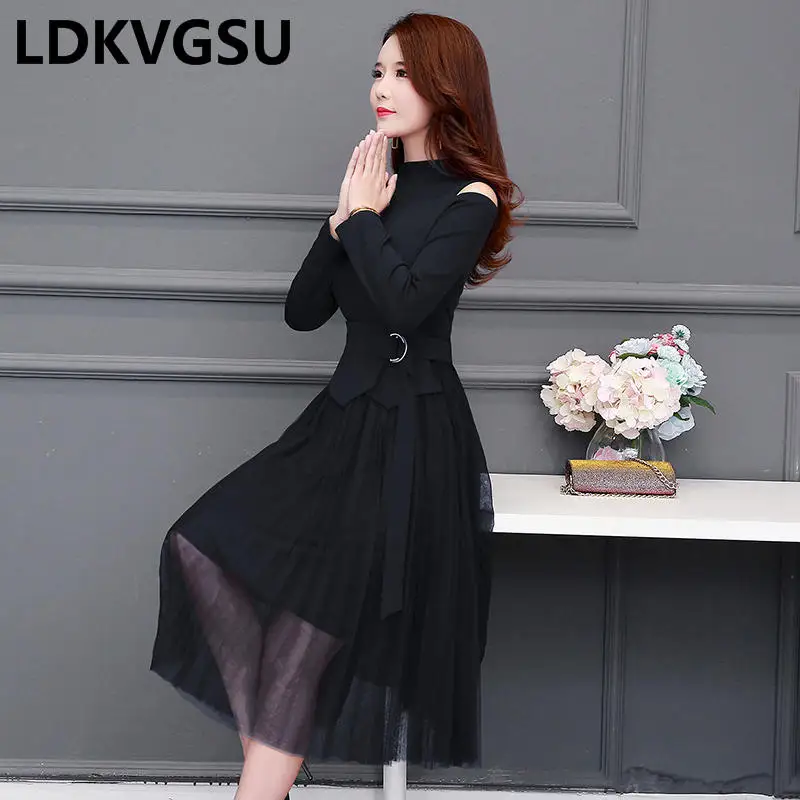 Женское Сетчатое платье большого размера с длинным рукавом модель Is1668 на весну и