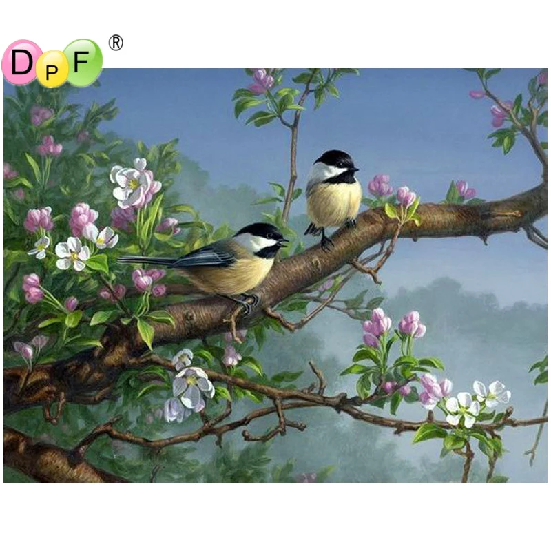 

DPF DIY The tree bird 5D full square diamond painting cross stitch crafts wall painting diamond embroidery home decor mosaic kit