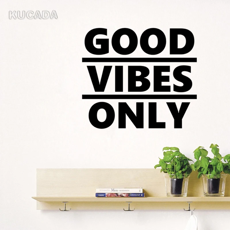 Виниловый художественный Декор Good Vibes настенная наклейка школьная для йоги