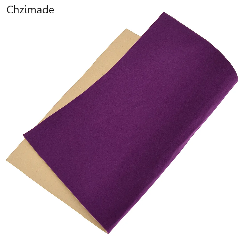 Purple Она любит A4 A3 A5 с ворсистой отделкой из кожи и ткани, твердые Цвет самоклеящаяся синтетическая кожа для Сумки Diy Швейные материалы - Цвет: Purple
