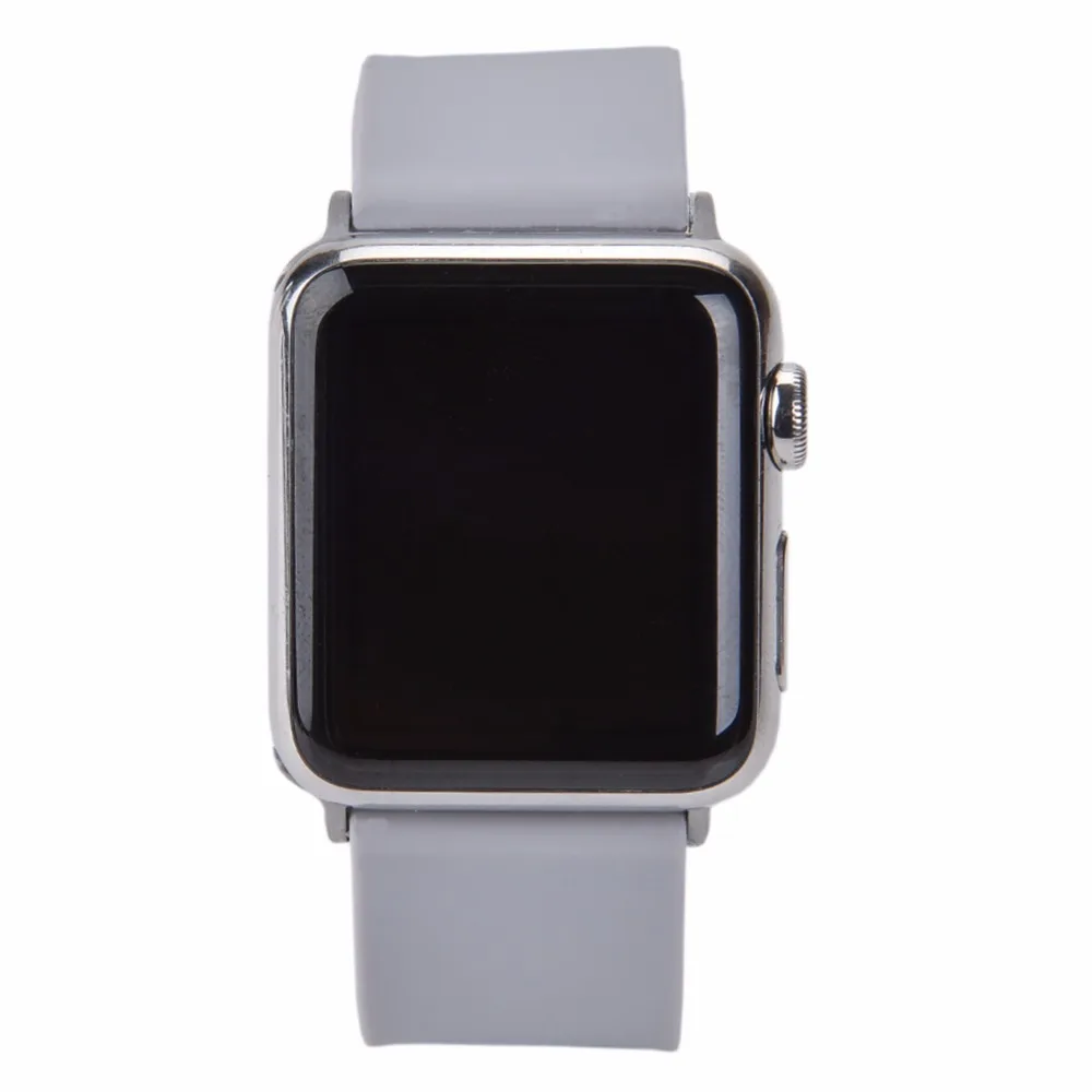 Odog черный силиконовый для часов Ремешок Apple Watch 1 2 3 серии 38 мм 42 браслет спортивные