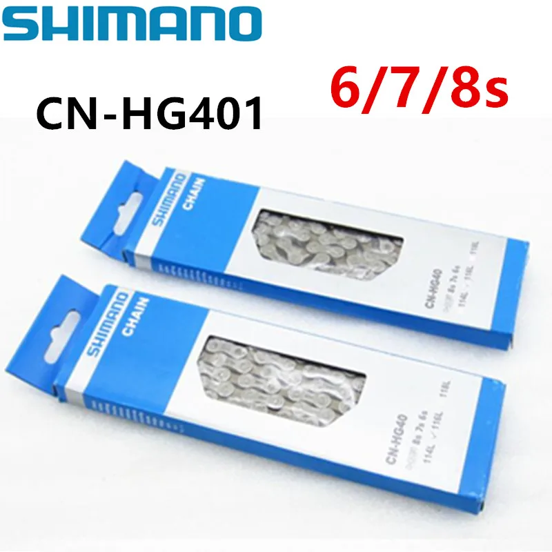 SHIMANO, CN-HG40, 6 S, 7 S, 8 S, скоростная цепь, 116L, 118L, велосипедные цепи для велосипеда, шоссейные, mtb, велосипедные части