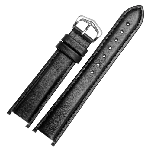 Black B 20*10 мм 14*5 мм вогнутый рот ремешок из натуральной кожи ремешок для часов для мужчин и женщин браслет подходит для Titoni TQ52926 сменный Браслет - Цвет ремешка: Black B