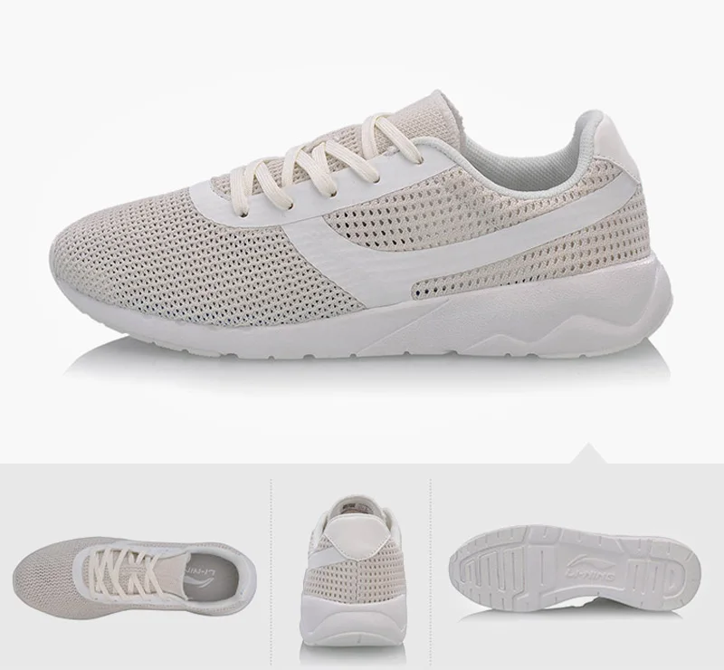 Li-Ning/Мужская обувь для образа жизни из верескового трикотажа; спортивная обувь с дышащей подкладкой; удобные кроссовки для отдыха; AGCN015 YXB181