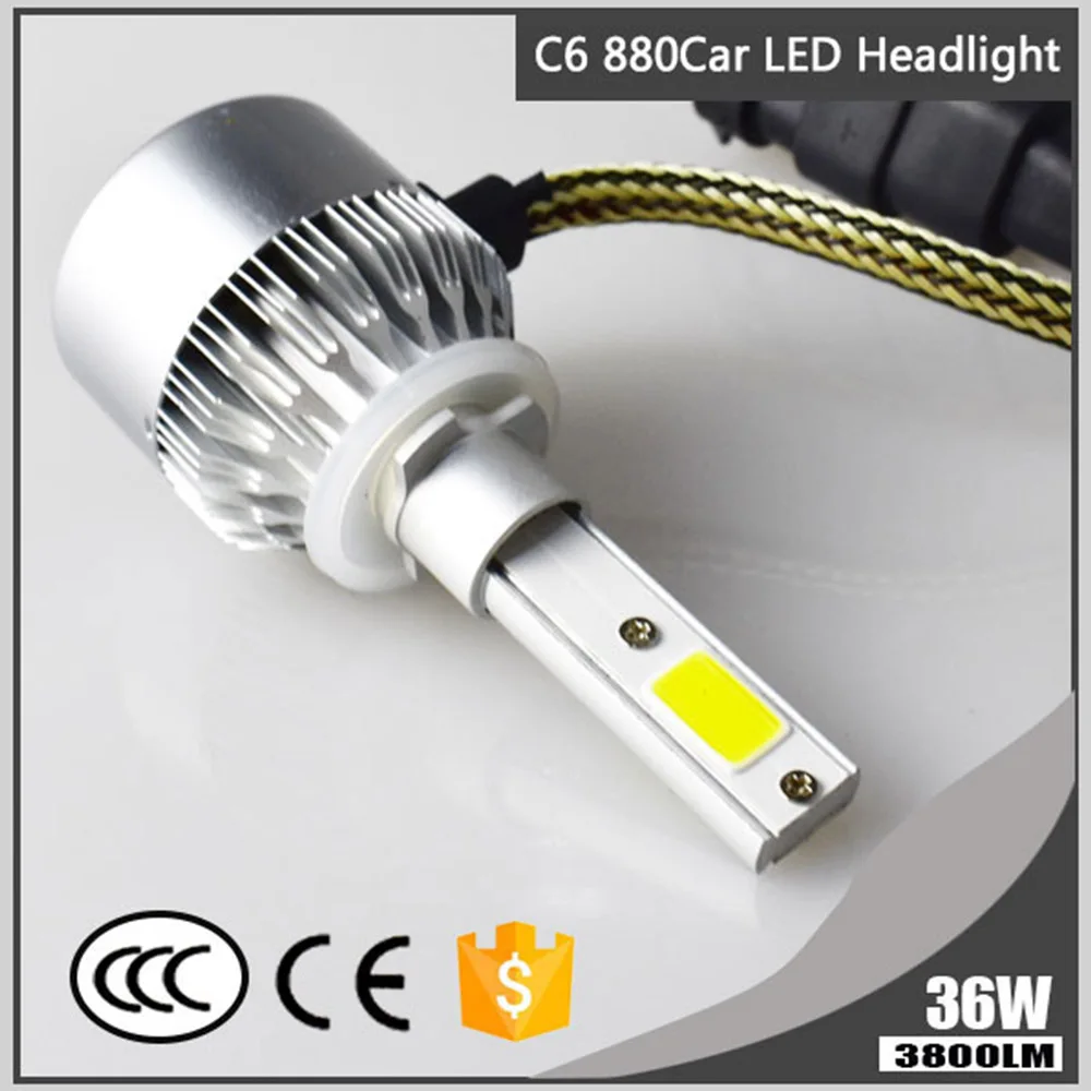Авто H8 H3 H11 H7 H4 H1 светодиодный фары 6000 K холодный белый 72 W фары для 7600LM cob-лампы диоды для подавления переходных скачков напряжения автозапчасти лампы