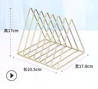 golden small size Новинка, скандинавский стиль, металлическая настенная полка, скандинавский стиль, подставка для книг, полка для комнаты, украшение для стен, скандинавский органайзер, держатели для хранения - Цвет: golden small size