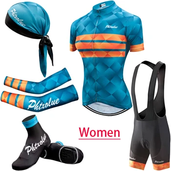 5 in 1 Phtxolue женские майки для велоспорта комплект Майо Ropa Ciclismo горный велосипед одежда для велоспорта комплект для велоспорта - Цвет: 5 in 1