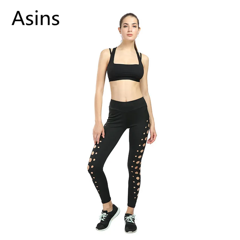 

Asins workout leggings 2019 new women casual solid sexy circle hollow slim elastic force breathable fitness run motion leggings