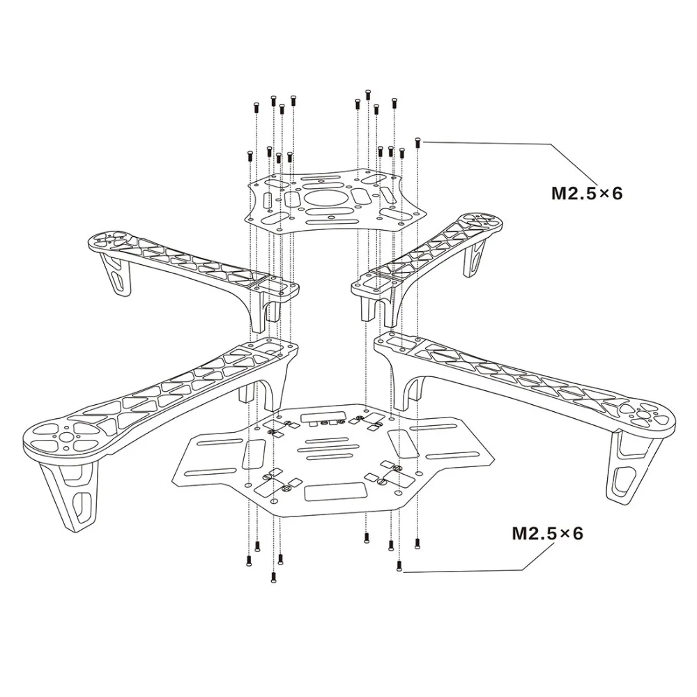 Квадрокоптер F02192 HJ 450 с рамой из нейлонового волокна 450F|planes 2|plane rcplane kit |
