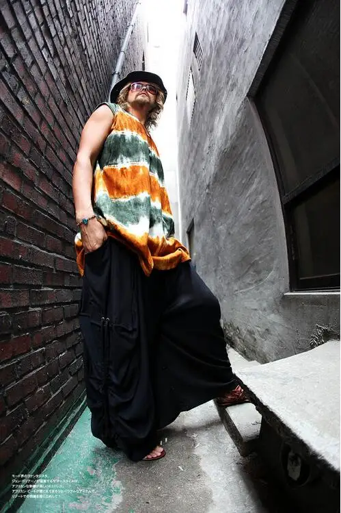 27 44 2017 Мужская одежда волосы стилист не мейнстрим кюлоты большие брюки ноги