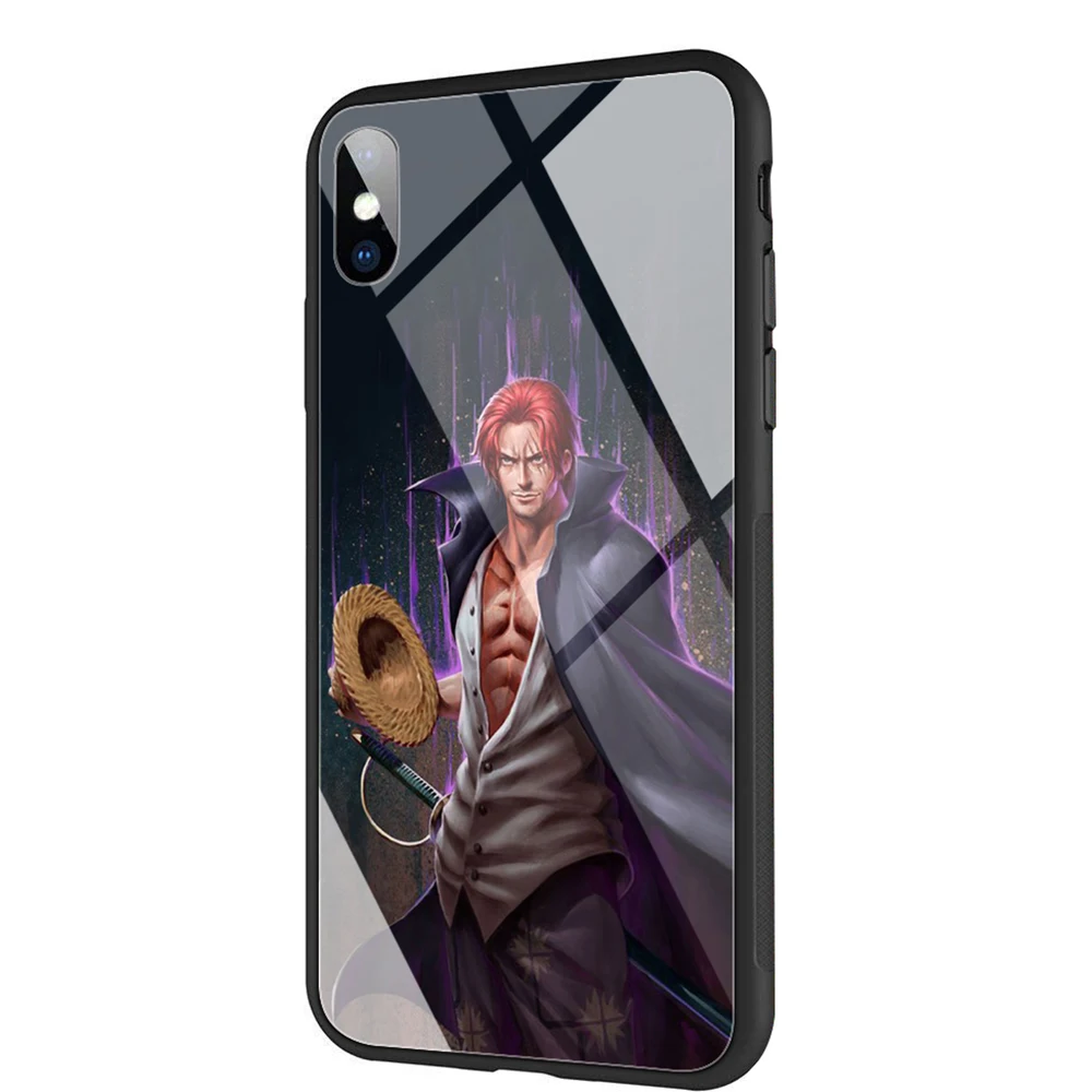 YIMAOC один Шанкс чехол из закаленного стекла для iPhone 11 Pro XS MAX XR X 8 7 6 6S Plus - Цвет: TG3