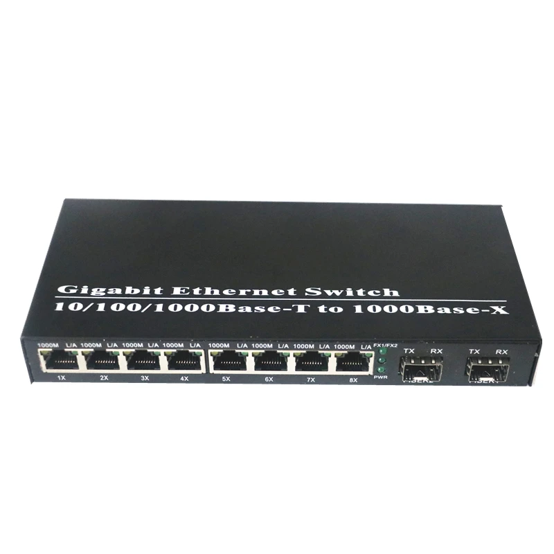 Gigabit ethernet конвертер медиафайлов SFP волокно-оптический переключатель 2-Порты и разъёмы слот SFP до 8-Порты и разъёмы TX RJ-45 разъем SFP волоконно-оптический трансиверный переключатель