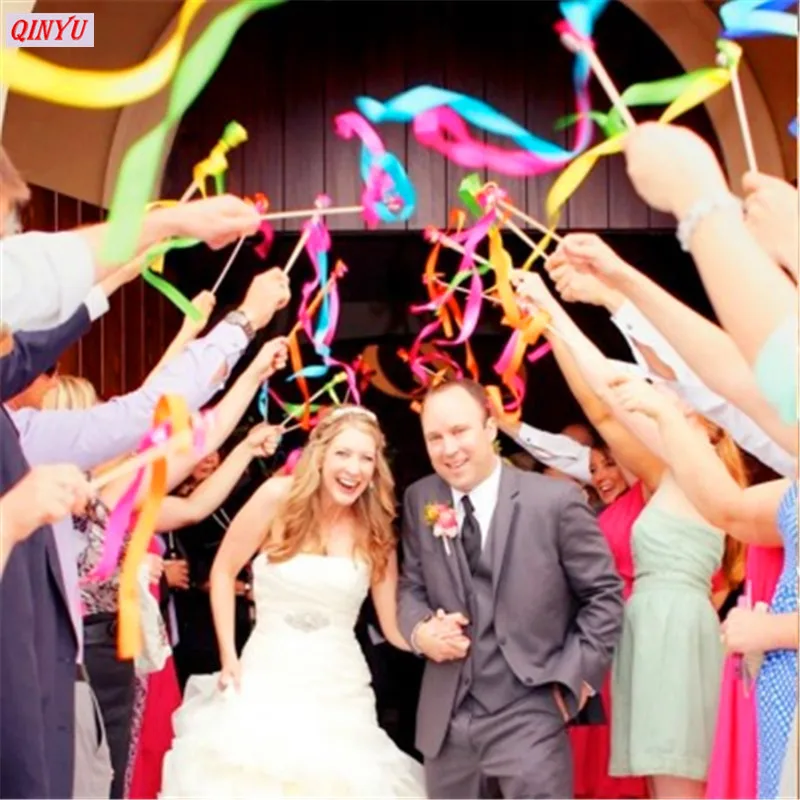 Новинка 2018 лента на палочке волшебная палочка ленты украшение для свадьбы День