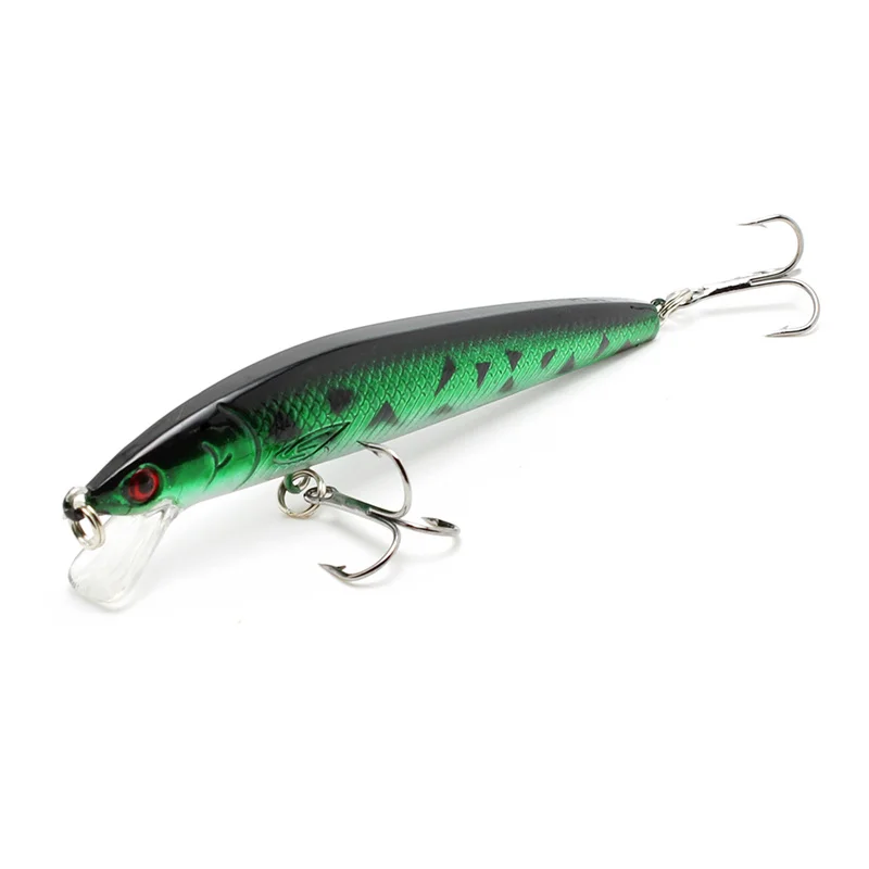 Yuewins Minnow Fishing Lure Artificial 9.5cm 8.5g 3D Eyes Professional Wobblers 6# Hook Hard Baits Pesca Tackle WU165 | Спорт и
